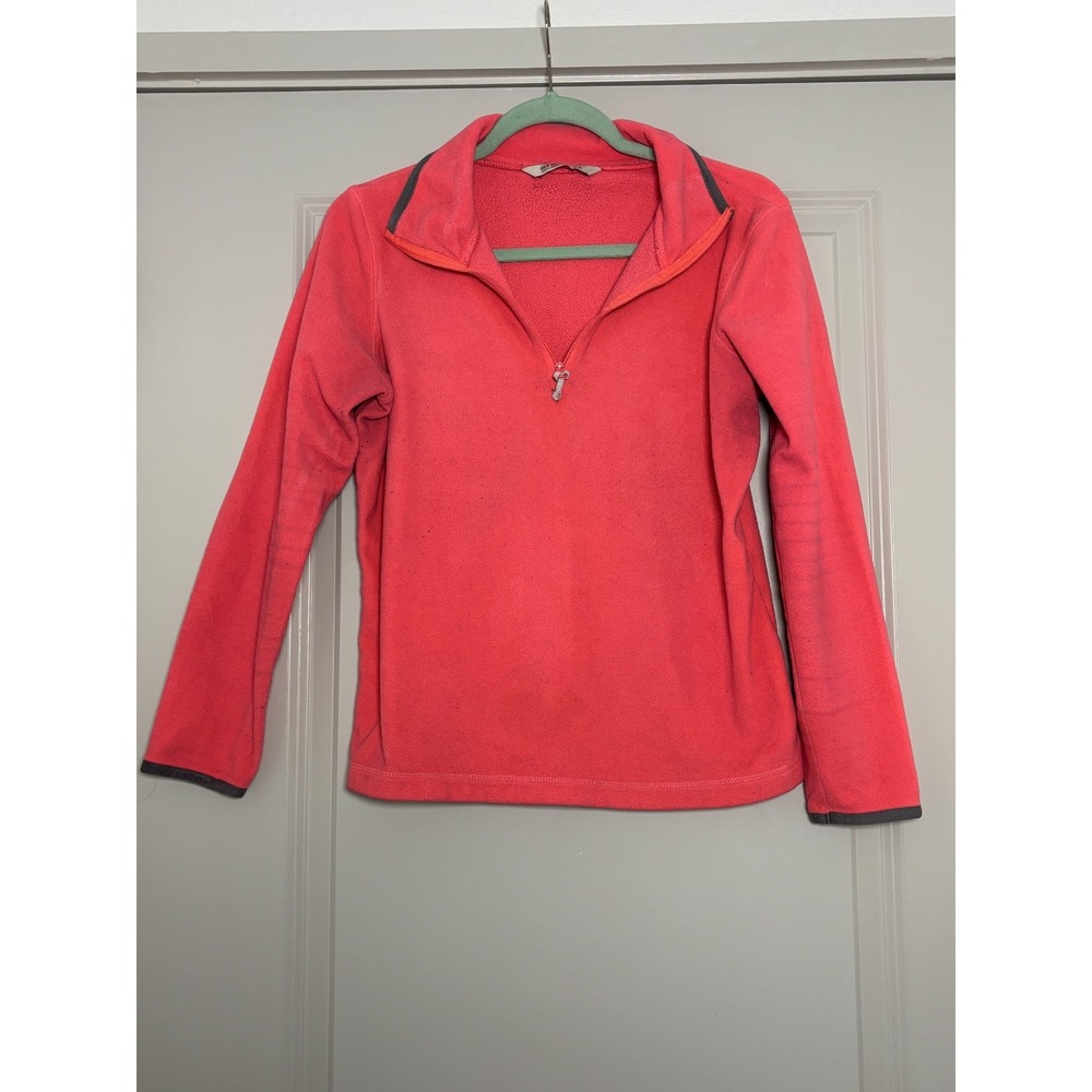 Old Navy Fleece Jacket Womens Small Pink‎ Mock Neck Quarter Zip Warm Wear Casual
